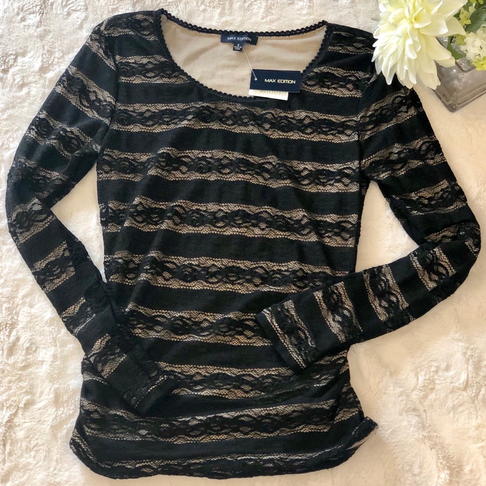 Black Lace Shirt Long Sleeve